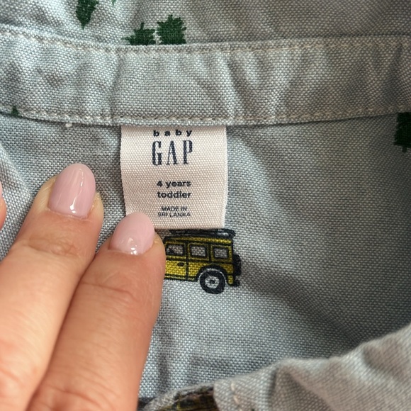 Baby GAP truck and Evergreen button down - Picture 2 of 5